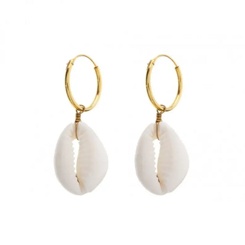 Cowrie shell earrings, Shell earrings, Shell hoops, Cowrie Boho earrings, Summer earrings, Beach earrings, Beach jewelry