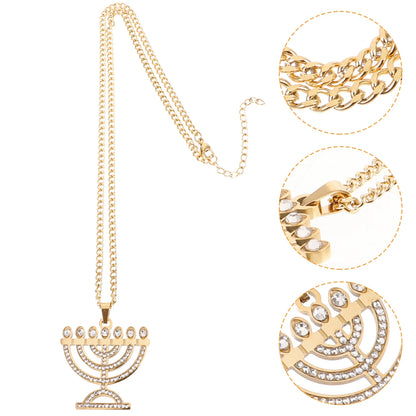 Stylish Candlestick Necklace Women Pendant Long Chain Stainless Steel Fashion Jewelry Necklace For Unique Necklaces