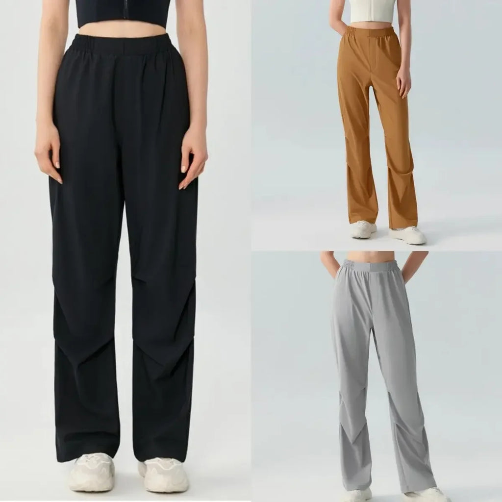 2025 Yoga Pants Women High-waisted Hip-lifting Dance Pants Flared Wide-leg Pants Sports Fitness Pants Summer