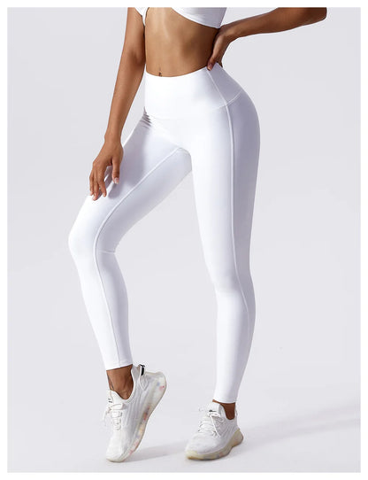 Women's Yoga Pants Nude Feeling Running Speed Dry Buttock Lifting Fitness Pants High Waist Tight Gym Push-Up Sweat Pants