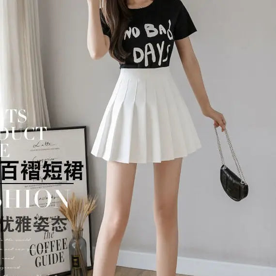 Skirts Women Pleated High Waist Y2k Schoolgirls Solid Casual Streetwear All-match Korean Style Trendy Novelty Daily Comfortable