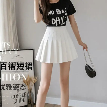Skirts Women Pleated High Waist Y2k Schoolgirls Solid Casual Streetwear All-match Korean Style Trendy Novelty Daily Comfortable