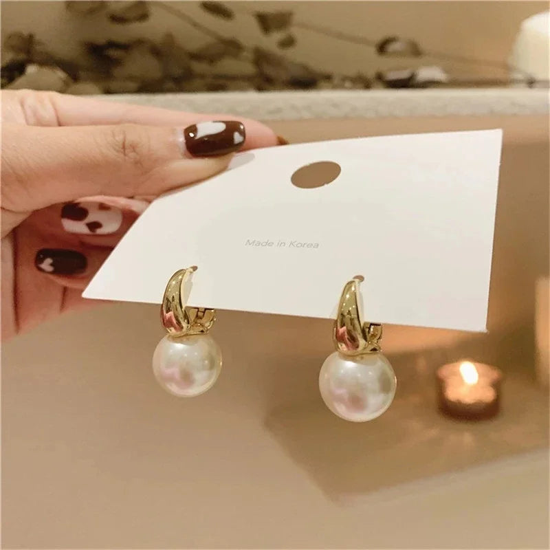 Fashion Wedding Jewelry Earrings, Silver Pearl Earrings, Minimalist Style, Women's Earrings, The First Choice For Giving Gifts