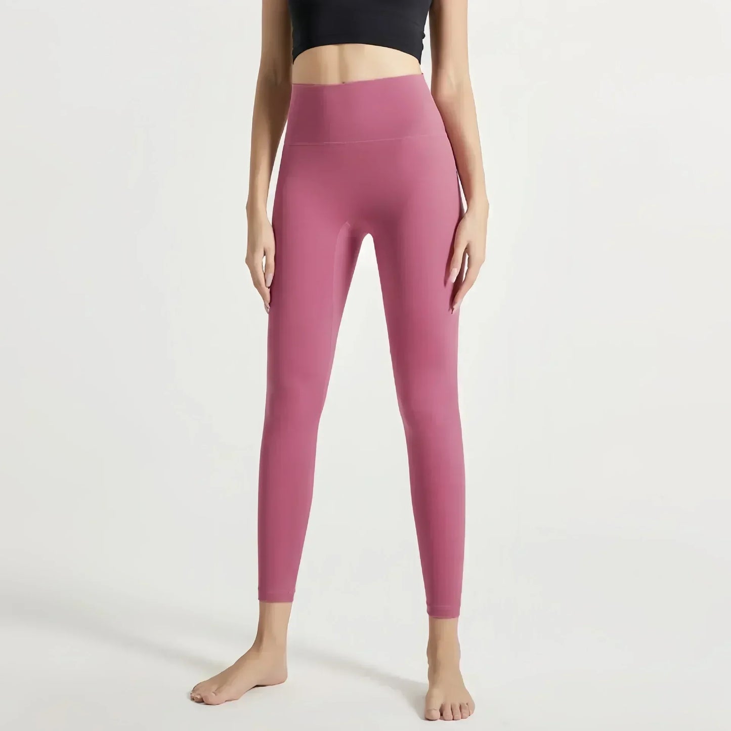 Yoga Pants No Embarrassment Line Sports Fitness Pants Tight Peach Lift Hip High Waist Nude Yoga Leggings