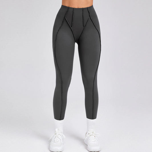 Women Nude Straps Yoga Pants Squat Proof Workout High Waist Leggings Fitness Pant Female Active Wear Legging