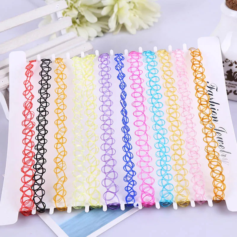 Lace Chokers Necklaces for Women Girls Ladies Vintage Flower Bead Circles Neck Jewelry Colourful Sexy Pink Black Fashion Velvet