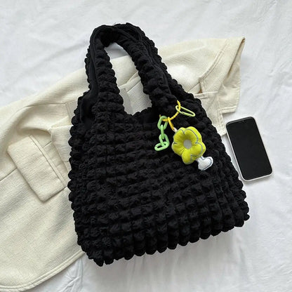 Women Girls Large Capacity Shoulder Bags Female Tote Bags Underarm Bags Causual Shopping Handbags(Pendants not included)