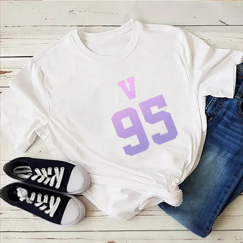 Tops for Women V(taehyung) Jungkook Fan T Shirt Women Suga Kpop Harajuku Tshirt Woman Tshirts Aesthetic Clothes