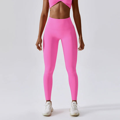 Women's Yoga Pants Nude Feeling Running Speed Dry Buttock Lifting Fitness Pants High Waist Tight Gym Push-Up Sweat Pants