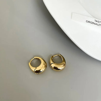 925 Sterling Silver Round Earrings For Women Trendy Metal Hoop Earring Vintage Jewelry Ladies Accessories Wholesale