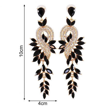 1 Pair Dangle Earrings Faux Crystal Stud Earrings Jewelry Elegant Long Drop Earrings Brincos Pendant Jewelry Ear Accessories