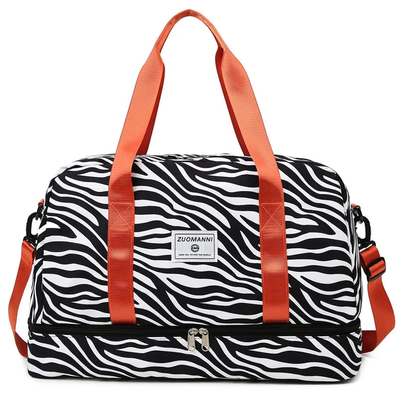 Large Gym Duffel Bag for Women and Men Travel Bag with Shoe and Wet Clothes Compartments Carry On Shoulder Tote Bags