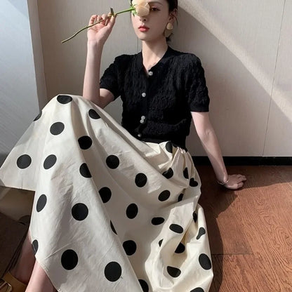 Skirts for Women Chic and Elegant High Waist New In Woman Skirt Clothing Trend 2024 Y2k Vintage A Line Casual Modest Streetwear