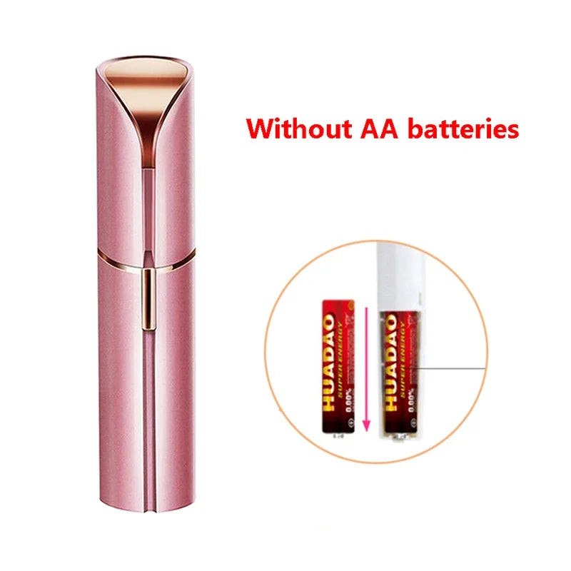 New Electric Facial Hair Removal Epilator Eyebrow Lipstick Shape Painless Facial Sensitive Areas Bikini Depilator Shaver Trimmer