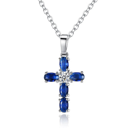 Aesthetic Cross Necklace for Women Charming Zirconia Trendy Party Accessories Personalized Female Jewelry Wholesale Bulk