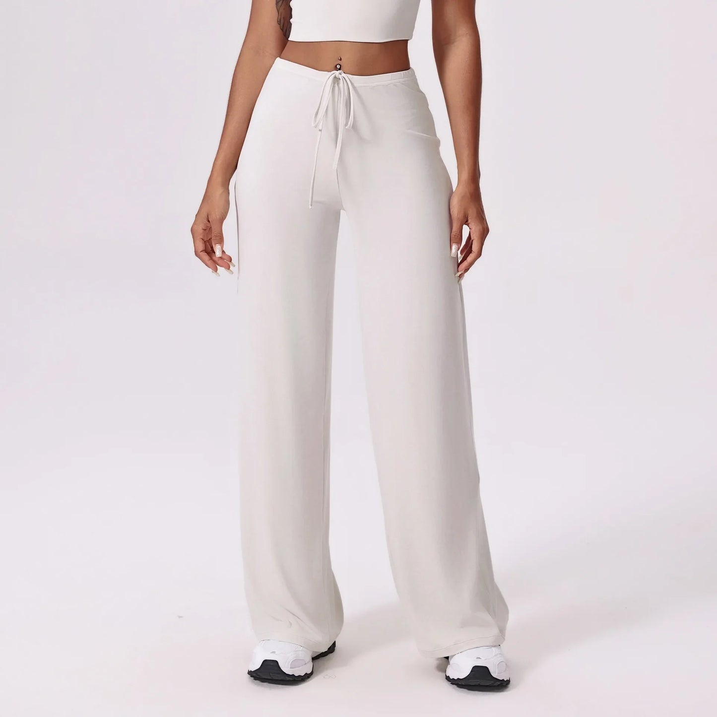 Yoga Pants Sports Fitness Thin Breathable Wide-leg Loose Sports Flared Trousers Outdoor Running Straight-leg Trousers for Women