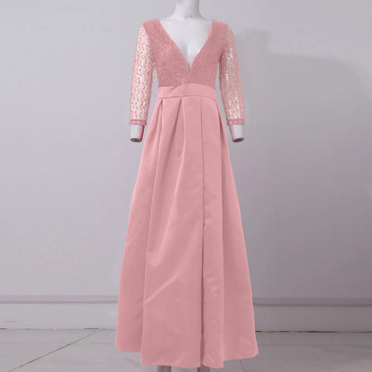 Women'S Elegant Evening Dresses Women'S Fashionable Long Dresses Trailing Evening Dresses Solid Color Floor-Length Dresses