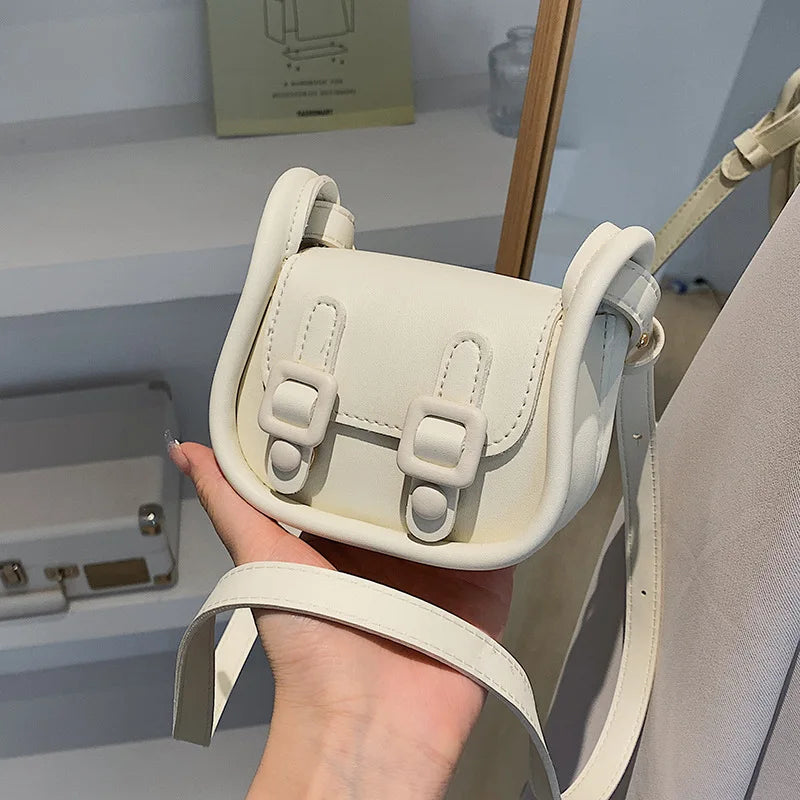 Women Bags Trendy Fashionable Retro Shoulder Bag Casual Crossbody Bag Children Messenger Bag Kids Bags for Girl Solid Wallet 가방