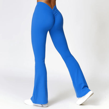 Yoga Leggings Flared Pants Women High Waist Slim Female Workout Long pant Gym Push Up Fitness Running Quick Dry SportWear