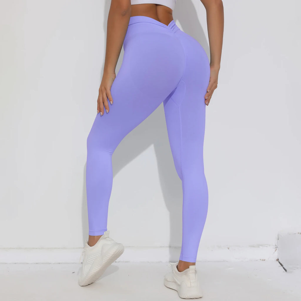 V Butt Yoga Pant Women Fitness Running Pants Tummy Control Slimming Booty Leggings Quick Drying Cycling Workout