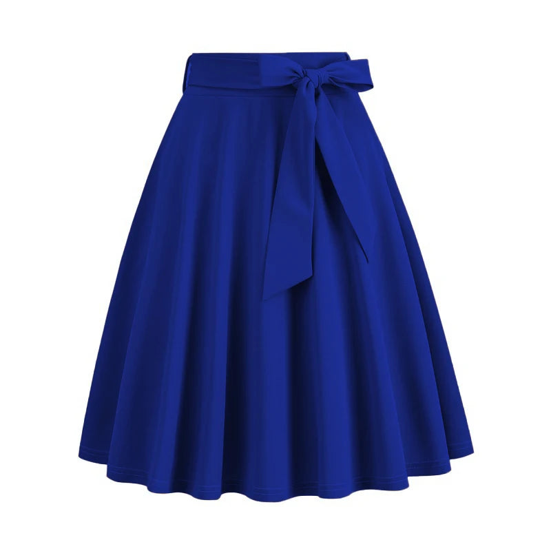 Skirts Women 2025 selling summer solid color sashes vintage Herben-style stranding skirts women's clothing