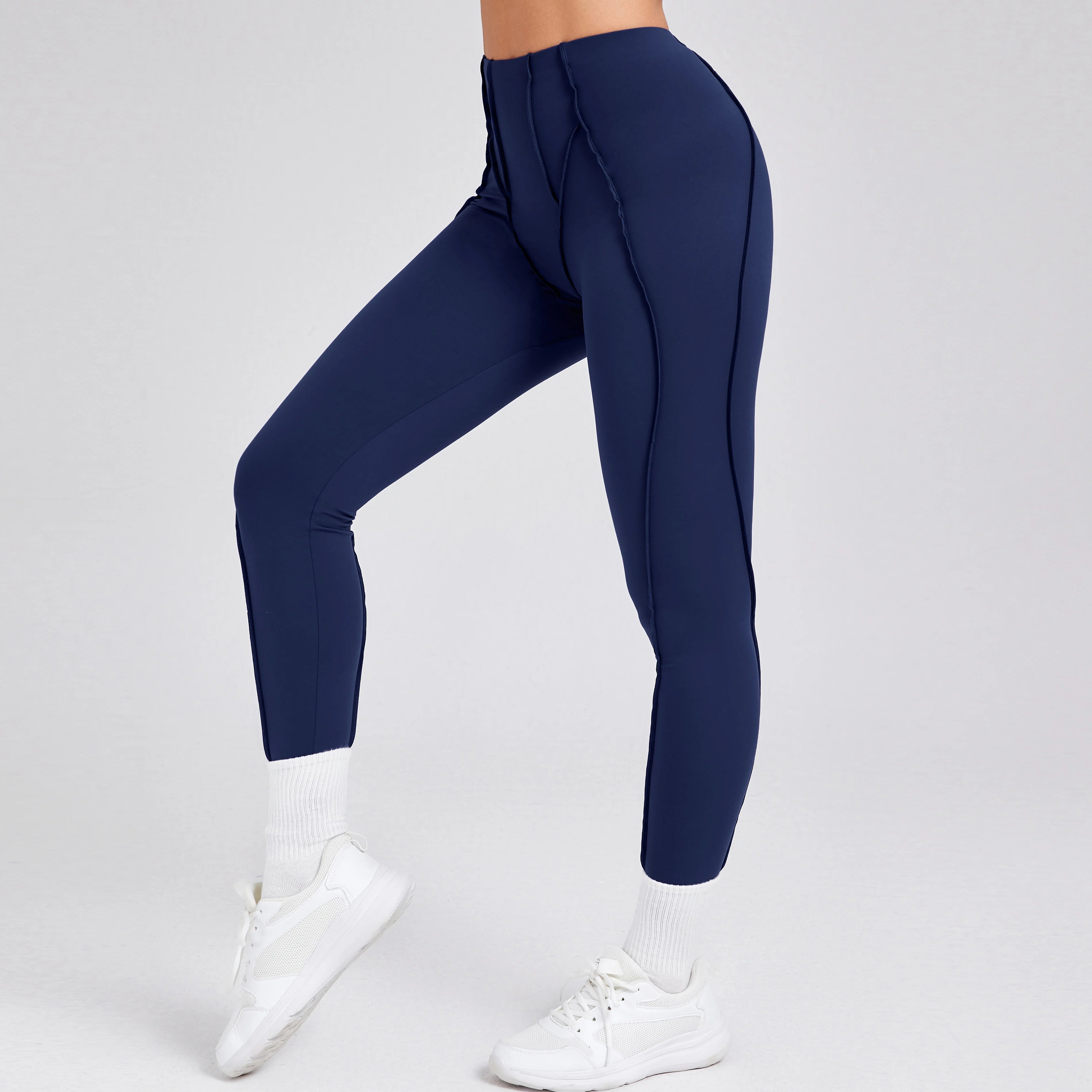 Women Nude Straps Yoga Pants Squat Proof Workout High Waist Leggings Fitness Pant Female Active Wear Legging