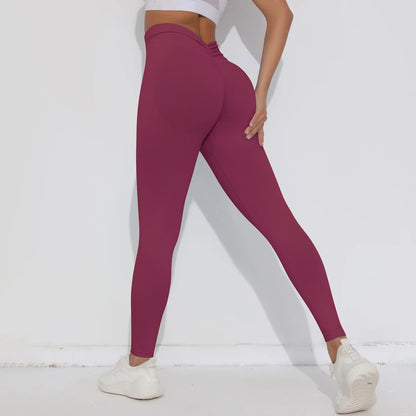 V Butt Yoga Pant Women Fitness Running Pants Tummy Control Slimming Booty Leggings Quick Drying Cycling Workout