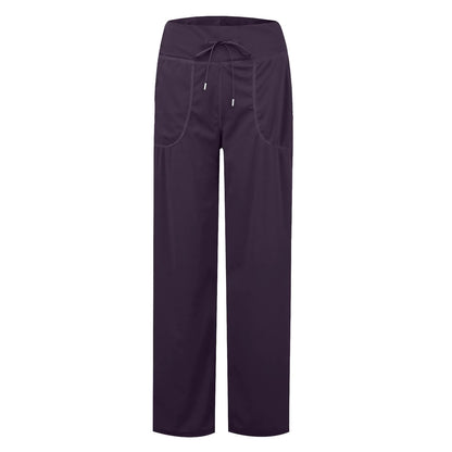 Wide Leg Pants For Women Yoga Pants High Waist Sweatpants With Pockets Stretch Pants Comfy Workout Sports Sweatpants