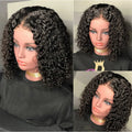 Glueless wigs Wear & Go 100% Human Wigs Water Wave Ready To Wear Short Bob Lace Frontal Brazilian Wig DEEP Curly For Woman Sale