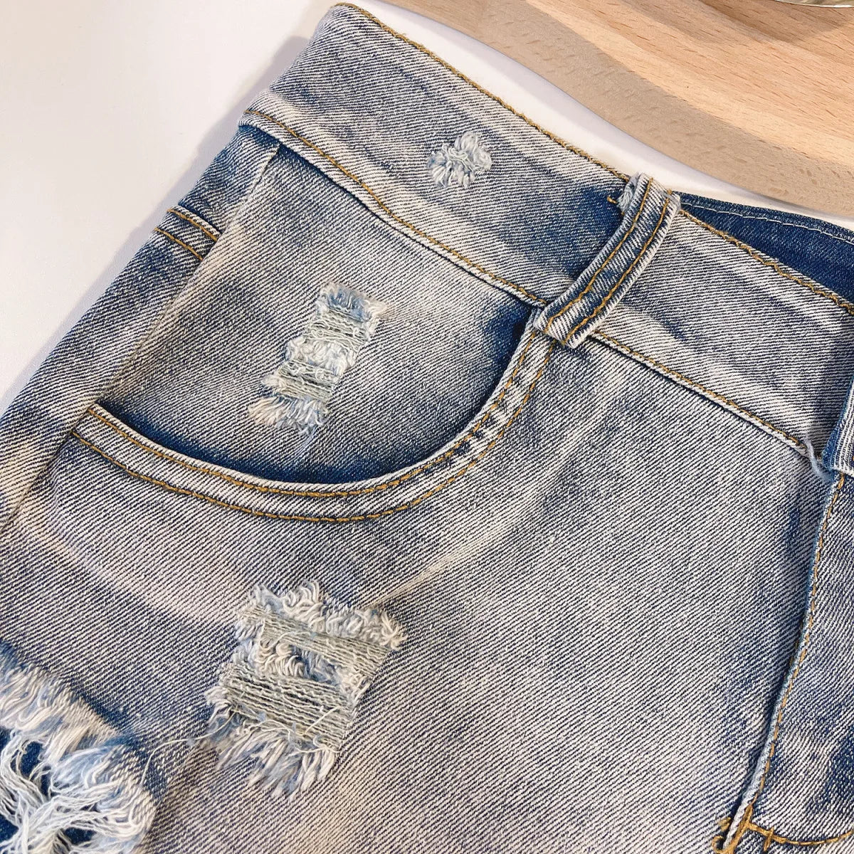 Short Jeans Women 2025 New Hole Raw Edge High Waist Tight Jeans Shorts Female Light Color Sexy Bodycon Ultra Shorts