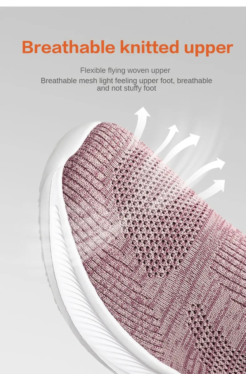 Women's Shoes 2024 Spring New Lightweight, Comfortable, and Fashionable One Step Anti slip Leisure Breathable Walking Shoes