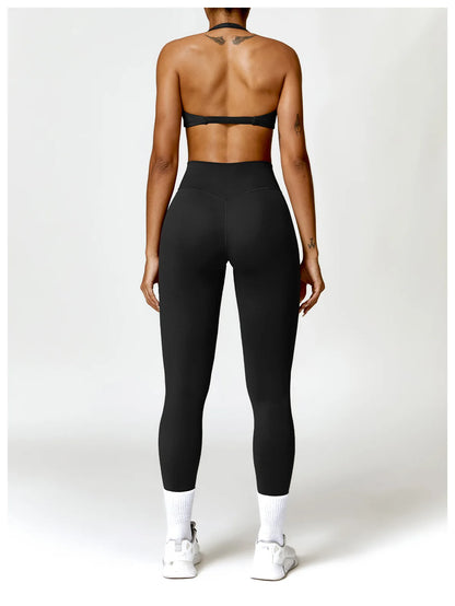 Women High Waist Yoga Pants Fitness Legging Workout Training Tights Running Pants Seamless Sport Leggings Gym Clothing