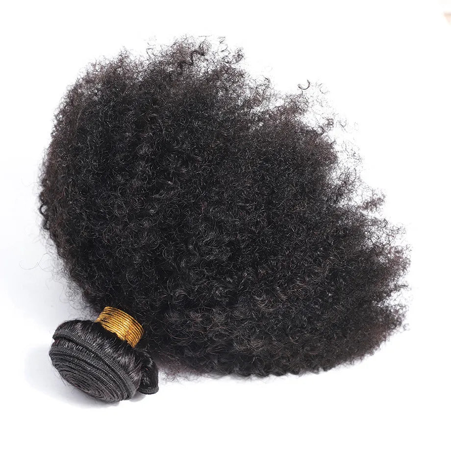 Raw Indian  Human Hair Weave Bundles 1/3/4 Bundles Deal Afro Kinky Curly Bundles Natural /Jet Black Remy Wavy Hair Extensions