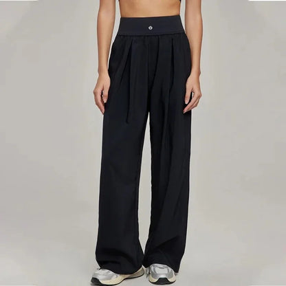 Yoga Sports Pants Women Loose Wide Leg Pants Casual High Waist Fitness Pants