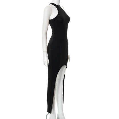 Black Dresses For Women Y2k Clothes Long Tassels Vestidos De Mujer O-neck Sleeveless Sexi Night Dress Hot Club Outfit Streetwear