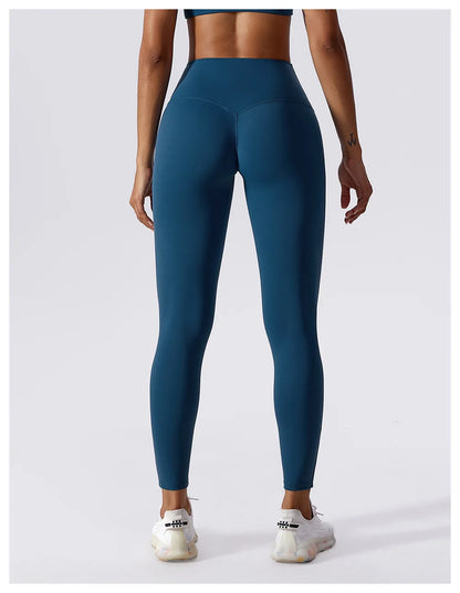 Women's Yoga Pants Nude Feeling Running Speed Dry Buttock Lifting Fitness Pants High Waist Tight Gym Push-Up Sweat Pants