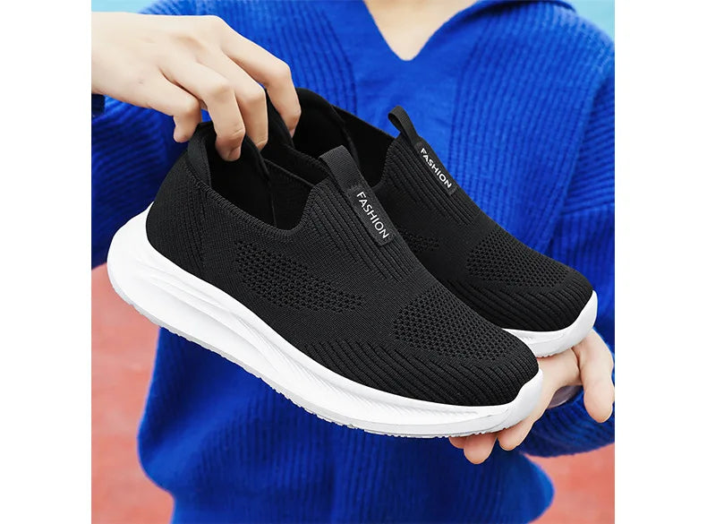 Women's Shoes 2024 Spring New Lightweight, Comfortable, and Fashionable One Step Anti slip Leisure Breathable Walking Shoes