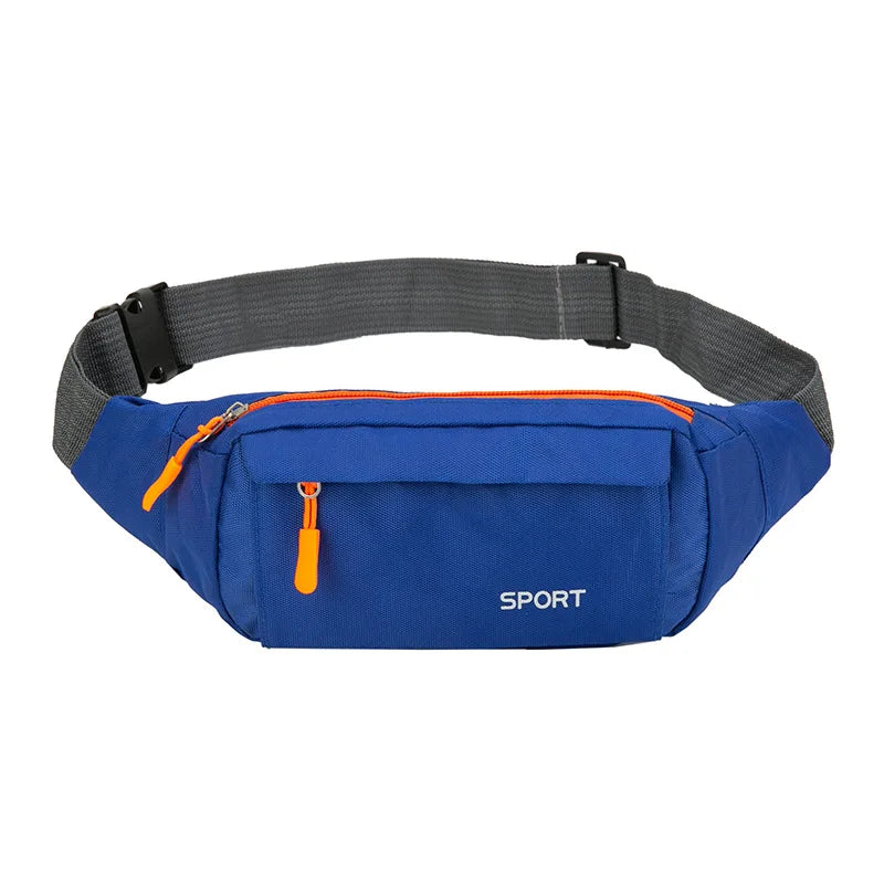 Men's and Women's Universal Models Waist Bag Fashion Crossbody Bags Sports Cell Phone Bags Solid Color Large Capacity Chest Bag
