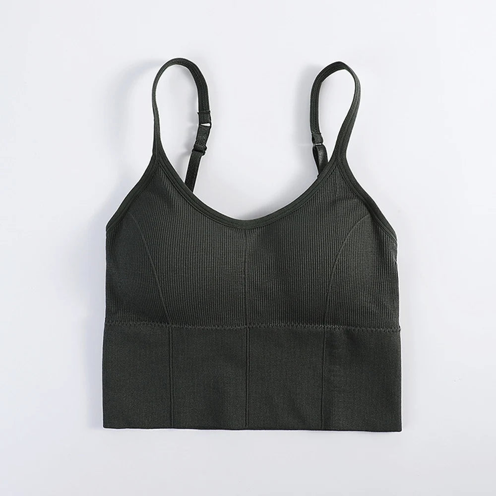 Women Sexy Tops Tube Push Up Bra Female Streetwear Sleeveless Camis Seamless Sport Lingerie Tee Crop Top Bandeau Top Tanks