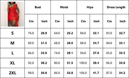 Sexy Dresses for Woman 2025 New Summer Red One Shoulder Ruffles Sheath Mini Length Elegant Ladies Evening Night Birthday Dress