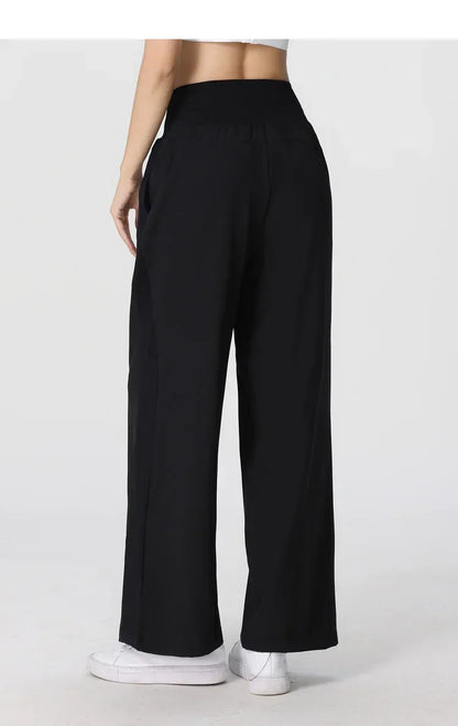 Yoga Pants Women's Loose Running Casual Pants Spring Summer Breathable Wide Leg Flare Outer Wear Sweatpants