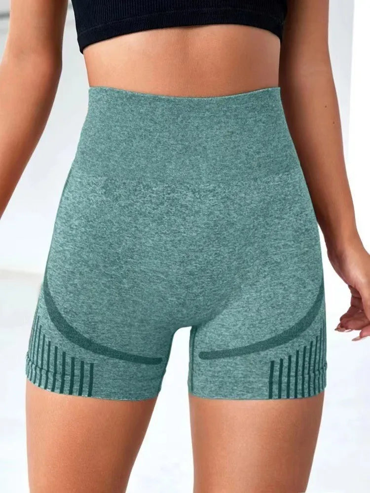 Women Yoga Shorts High Waist Workout Shorts Fitness Yoga Lift Butt Fitness Ladies Gray Yoga Gym Running Short Pants Sportswear