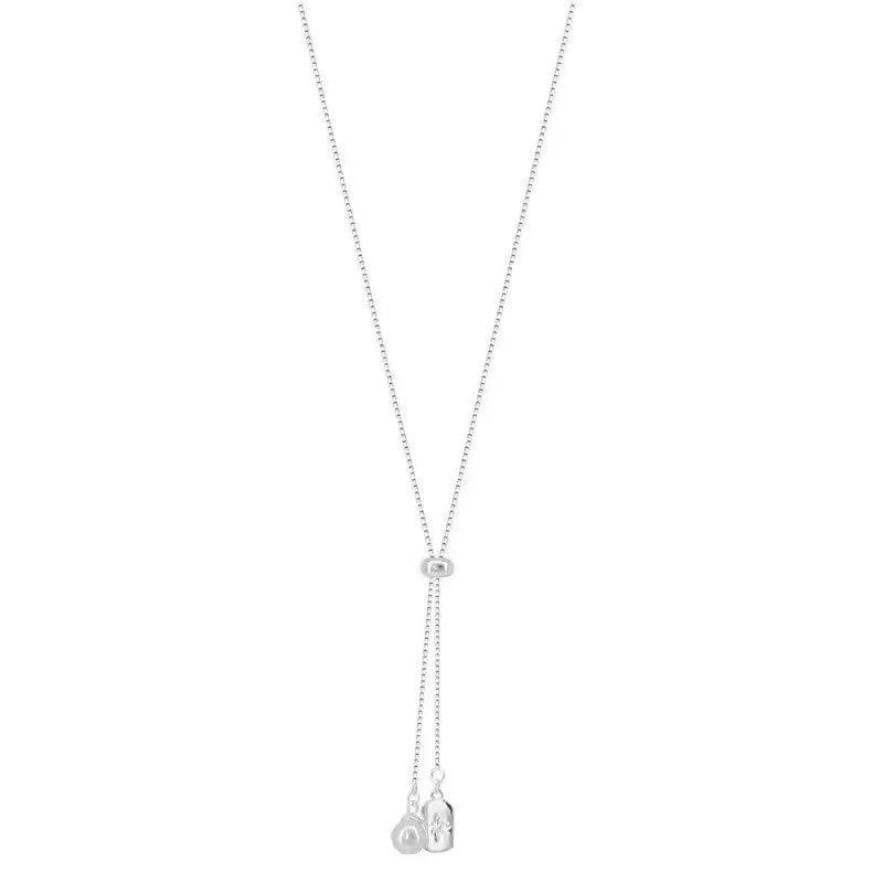 S925 Sterling Silver Necklaces For Women Simple Chain Fashion Minimalist Pendant Necklaces Adjustbale Necklace Birthday Gift