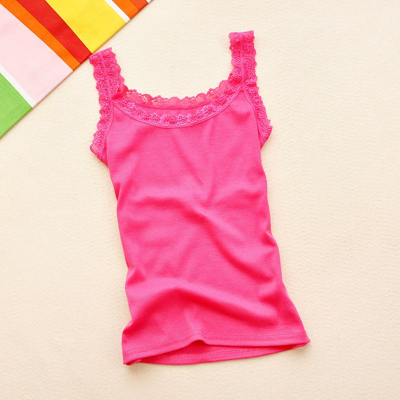2024 Summer Top Women Sleeveless Lace Tank Top Sexy Women's T-shirt Vest Tank Tops Female Vest Tops White Black Underwear Women